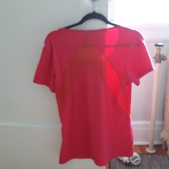 Yoga fushia orange mesh shirt - Picture 9 of 9
